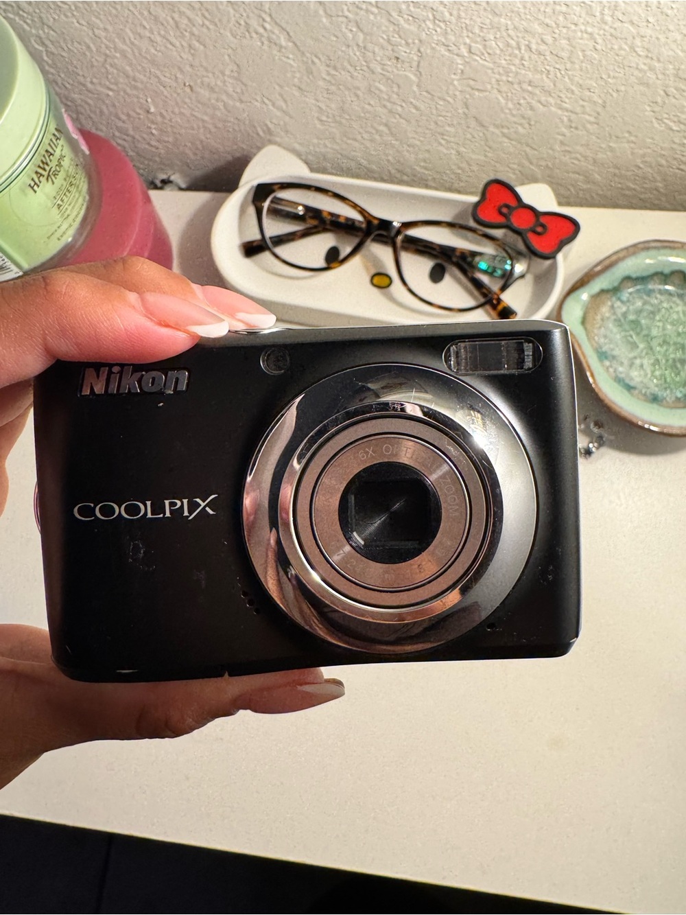 Nikon COOLPIX Compact Digital Camera - Black with Silver Lens Ring